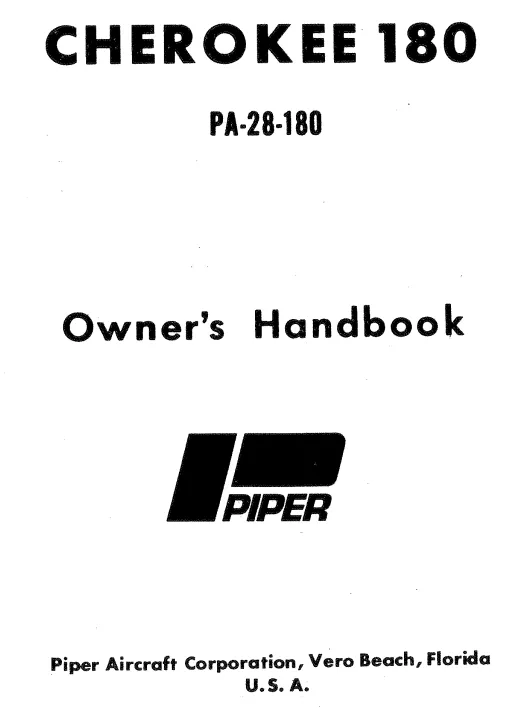 Cherokee 180 - PIPER PA-28-180 POH