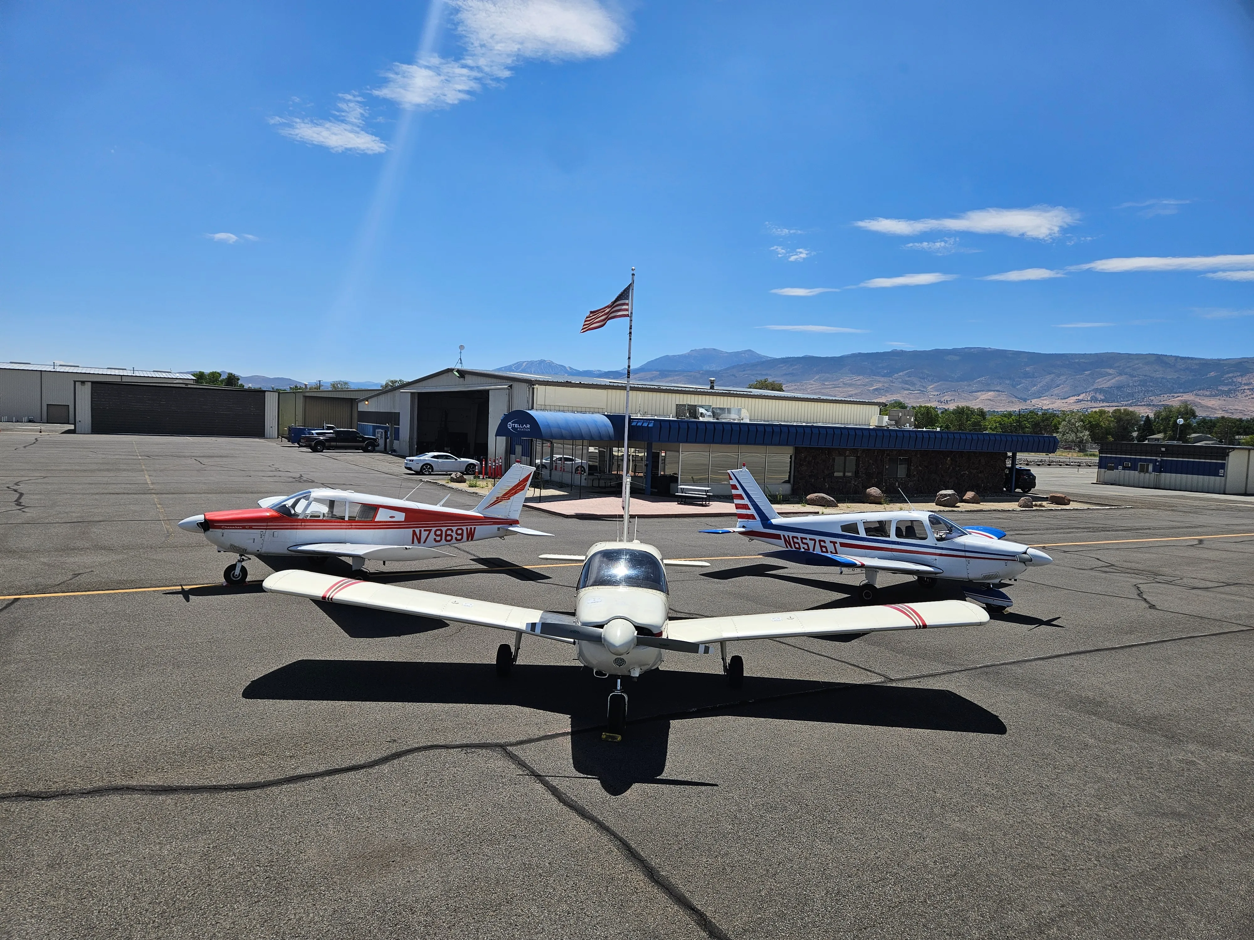 NV Flight team in front of aircraft