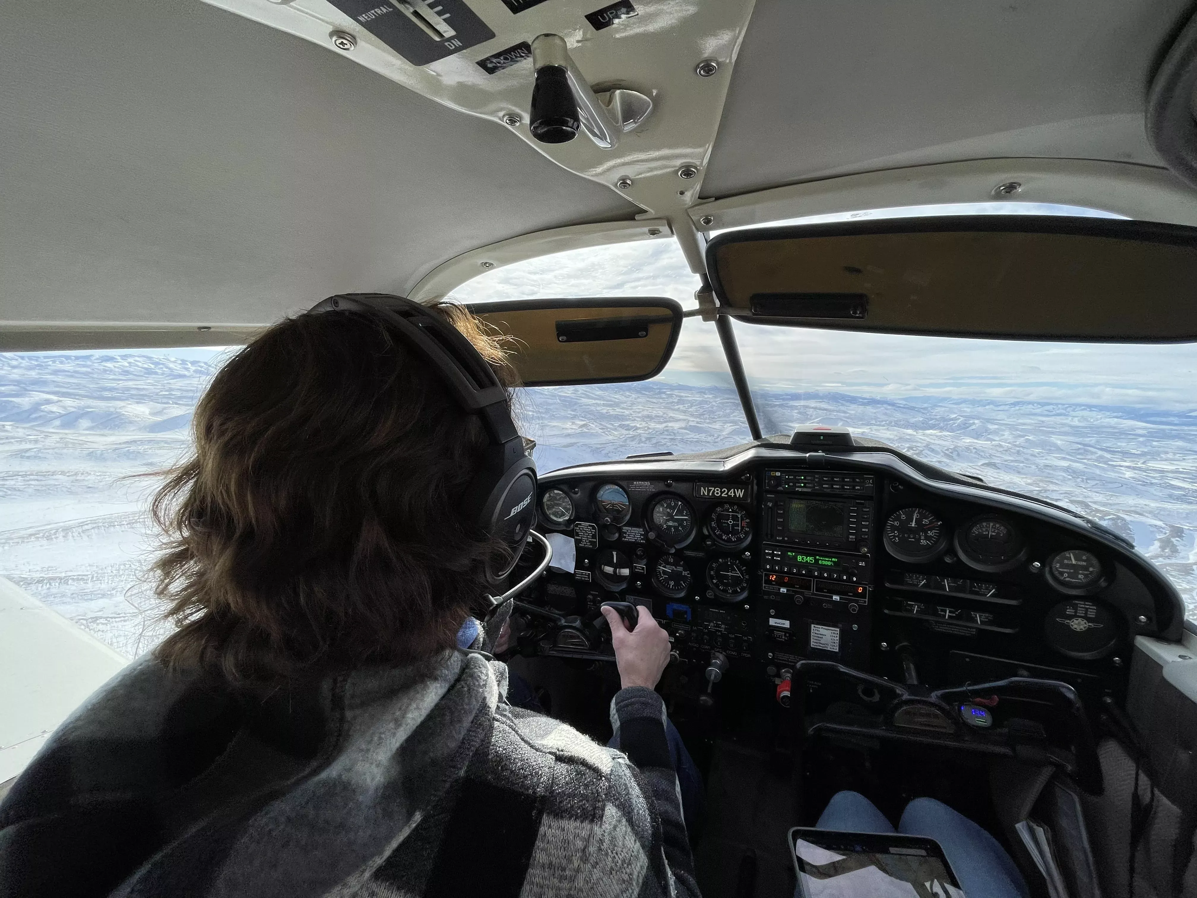 Instructor and student beside a Cessna on the ramp at NV Flight