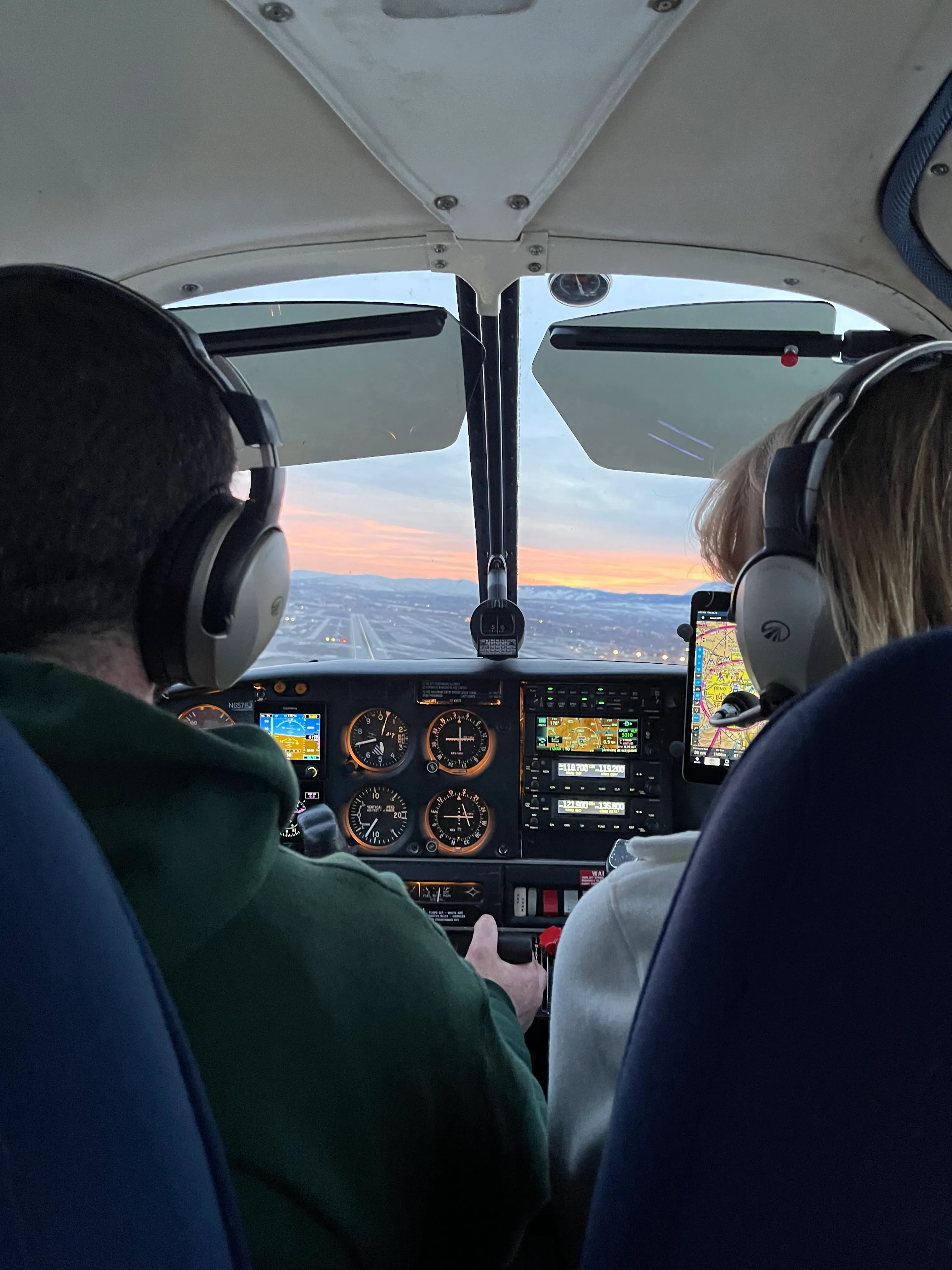 NV Flight aircraft over Reno, Tahoe