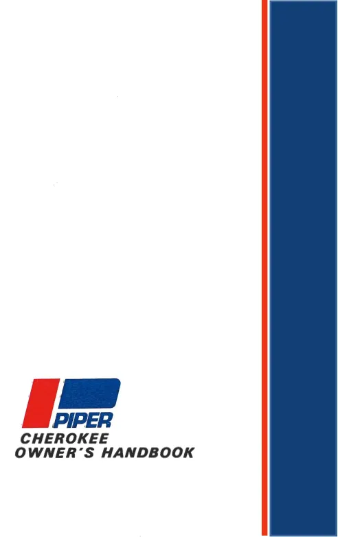 Cherokee C - PIPER PA-28- 150-160-180 POH